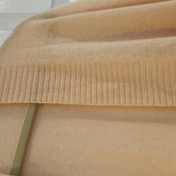 LORD & Taylor wamen cream open cardigan 100%cashmere sweater ligth weight - Picture 5 of 5